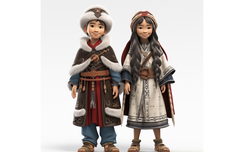 Světové závody páru chlapec a dívka v tradičním kulturním oblečení 239