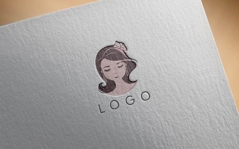 Cute girl logo 14-0387-23