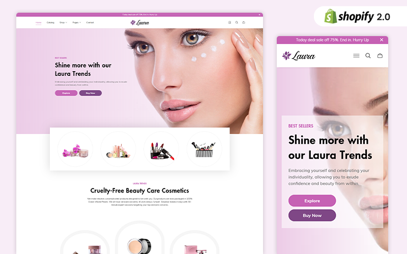 Laura - Güzellik ve Kozmetik Shopify Teması
