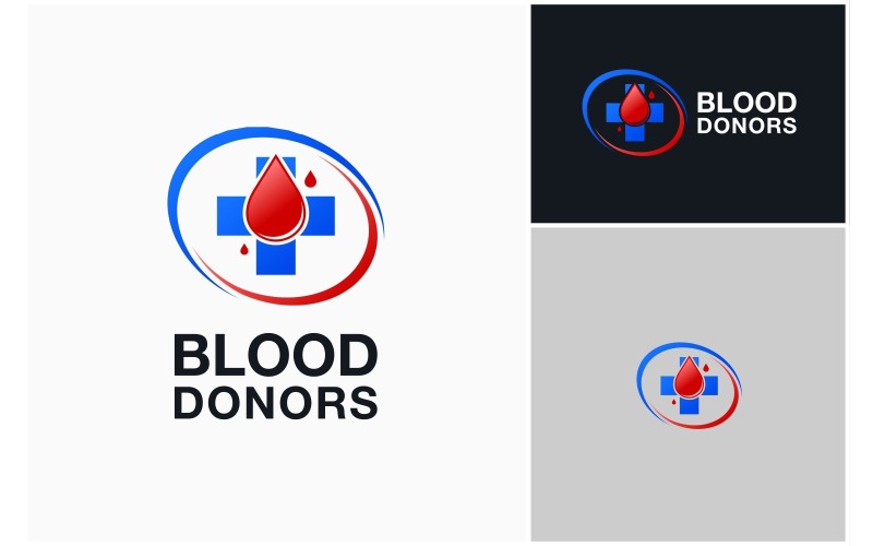 Logo Médical Du Donateur De Gouttes De Sang