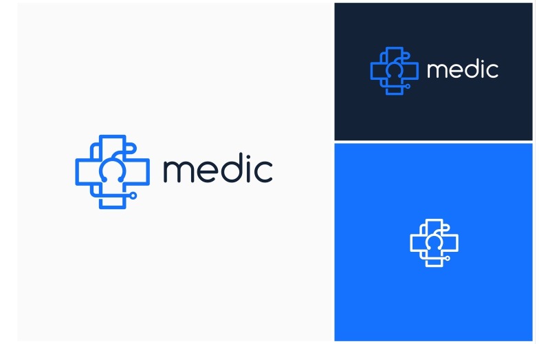 Logo medico stetoscopio medico