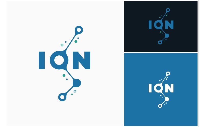 Logotipo da marca nominativa da molécula de isótopo de íon