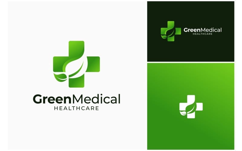 Médecine Médicale Feuille Vert Nature Logo