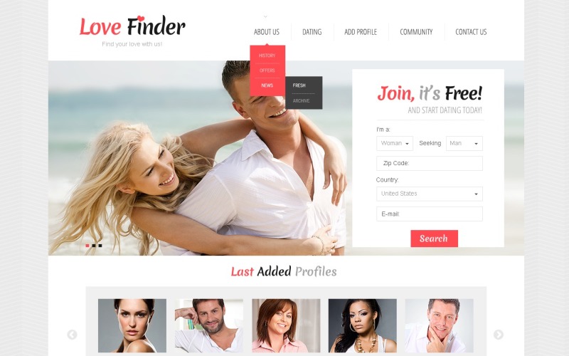 Dating Website Template 42185 TemplateMonster