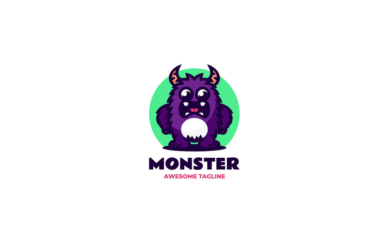 Canavar Maskot Karikatür Logosu 3