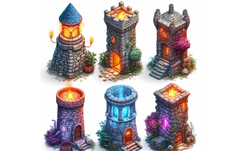 Mage Towers - Set mit Videospiel-Assets, Sprite Sheet 11