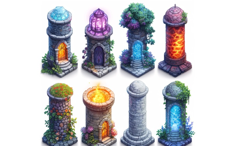 Mage Towers - Set mit Videospiel-Assets, Sprite Sheet 9