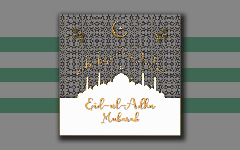 Eid-al-Adha designmall för flygblad