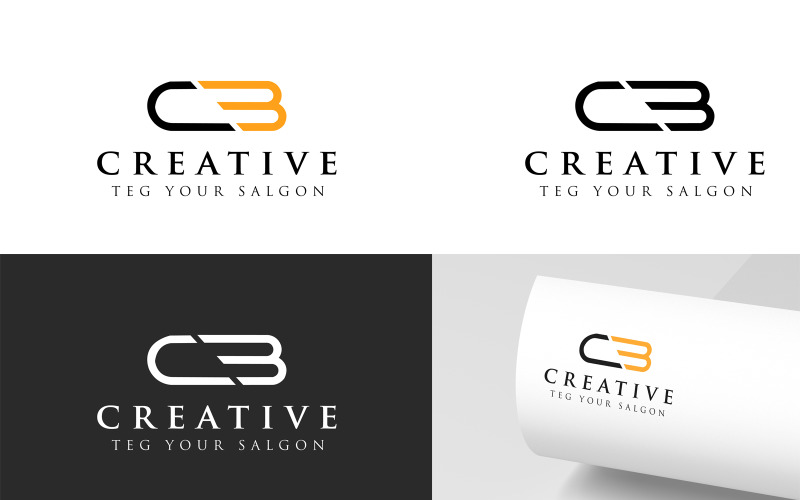 Modelo de logotipo de letras CB CB logo Design PSD