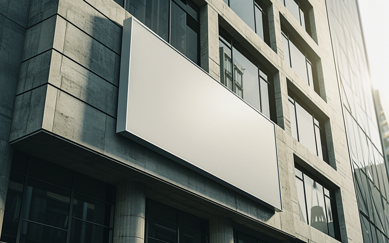 Sign Board Mockup on Building Wall 193