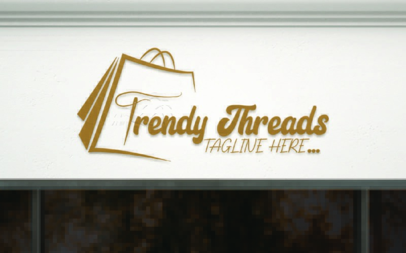 Trendy Threads：服装品牌的时尚徽标模板