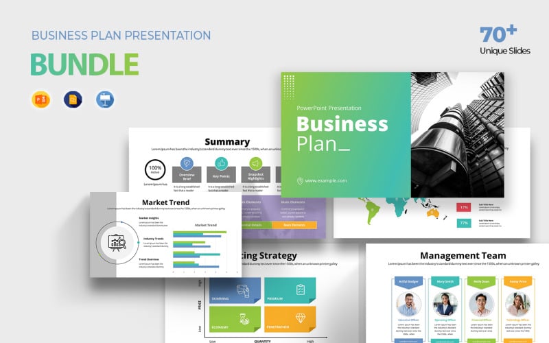 Businessplan presentatiesjabloonbundel