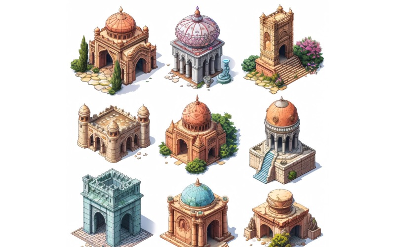grand theatre Set of Video Games Assets Sprite Sheet 04