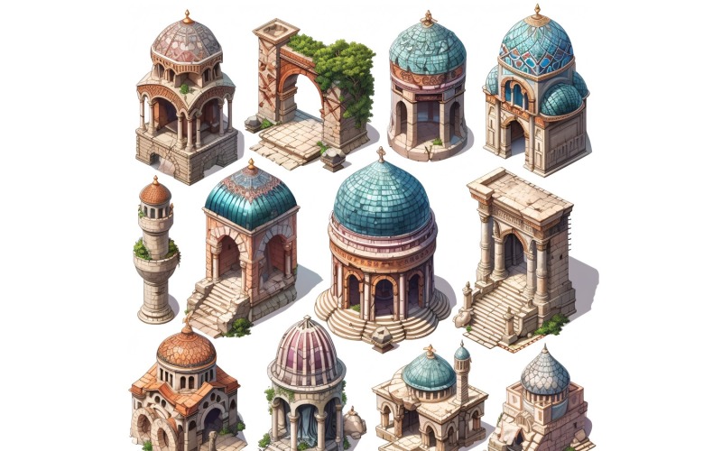 grand theatre Set of Video Games Assets Sprite Sheet 09