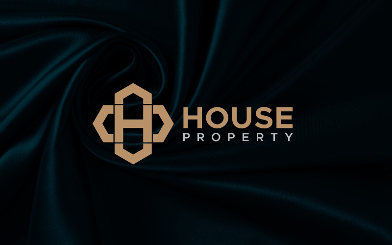 Logo-Design mit dem Buchstaben H für Häuser