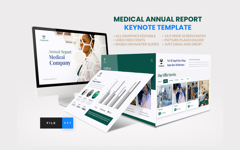 Modello di keynote per relazione annuale medica