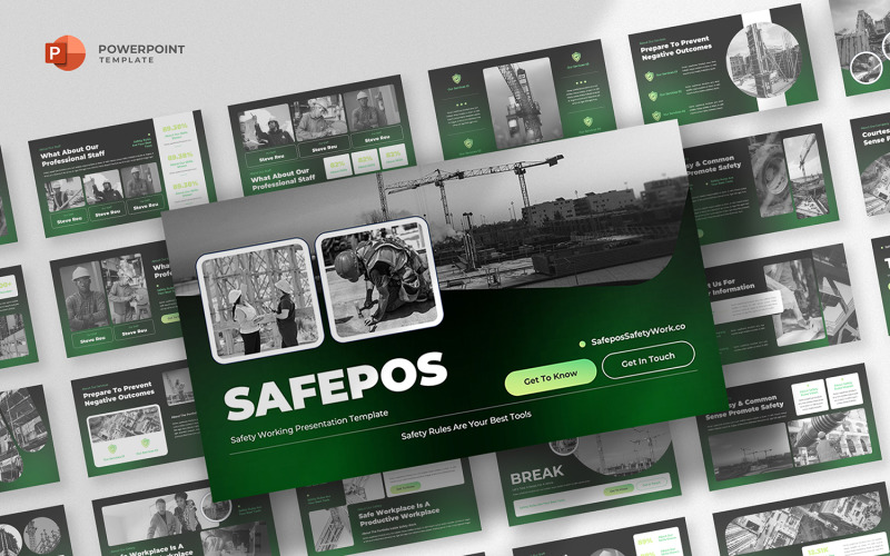 Safepos - Munkahelyi biztonság Powerpoint sablon