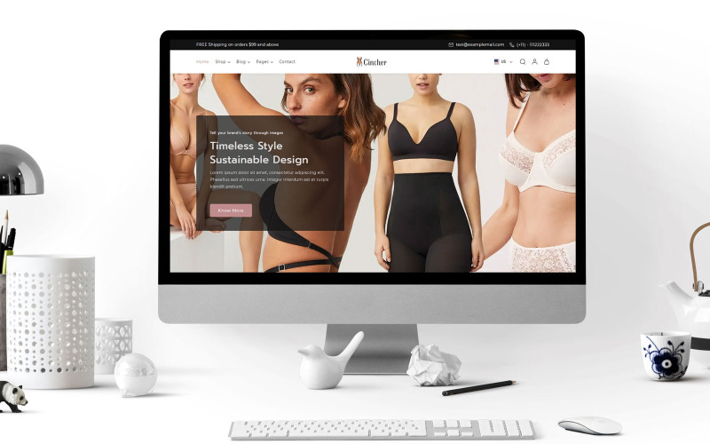 Cincher | Shapewear och kläder Shopify 2.0-tema