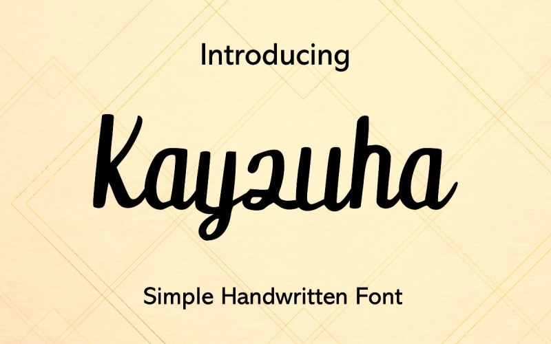 Carattere scritto a mano moderno Kayzuha