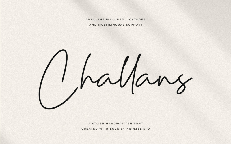 Challans 时尚手写字体