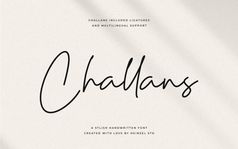 Challans stijlvol handgeschreven lettertype