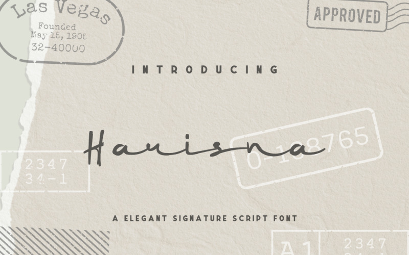 Harisna a Elegant Signature script font