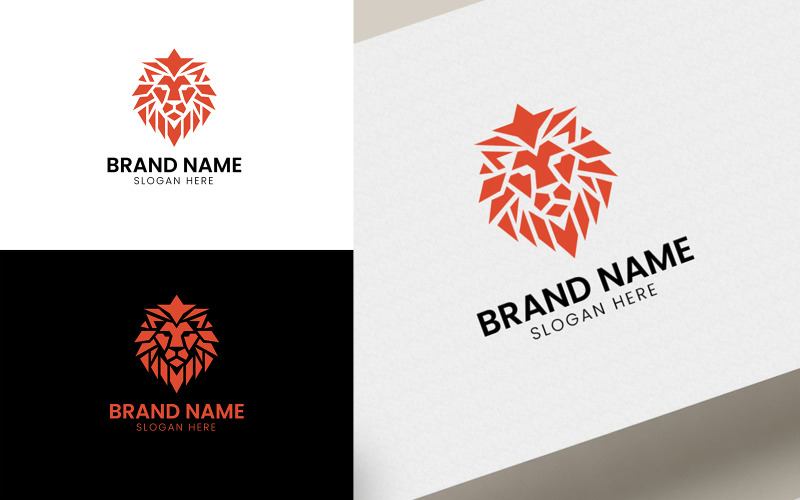 King Lion logo template V-03