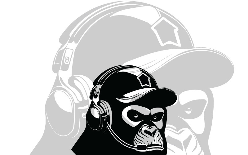 Logotipo do gorila com conceito 2