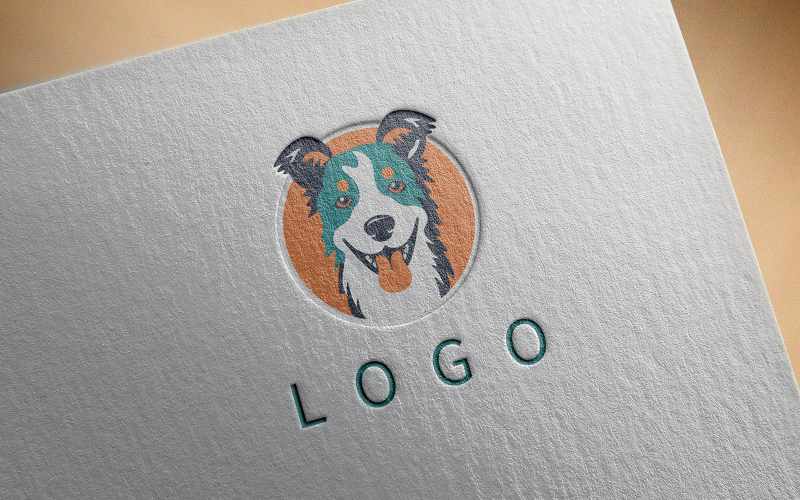 Logotipo elegante de cachorro 8-0353-23