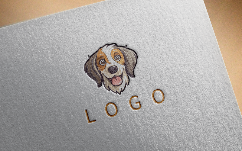 Logotipo de cachorro elegante 16-0361-23