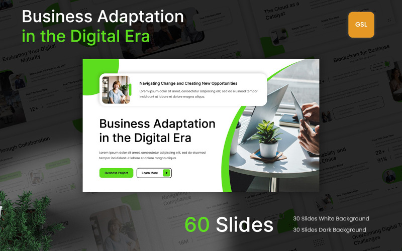 Obchodní adaptace v digitální éře Google Slides Template