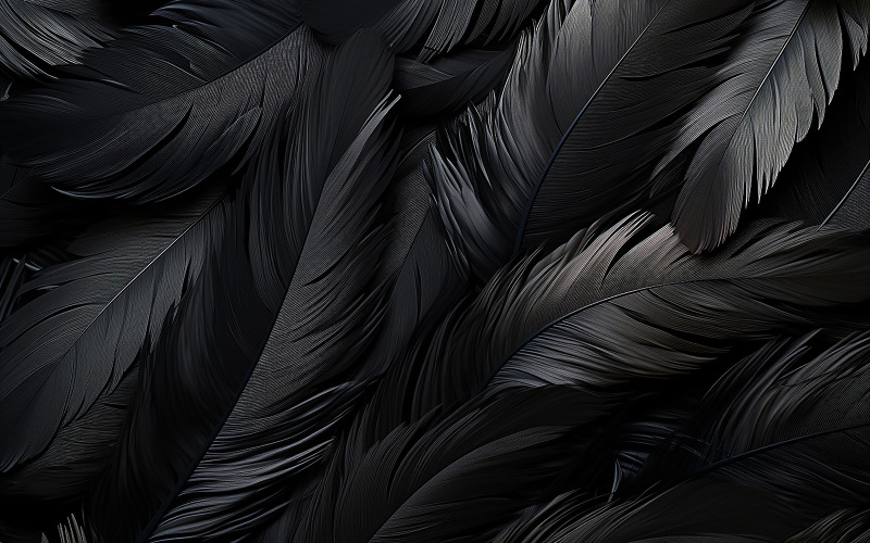 抽象深色羽毛图案_黑色羽毛图案