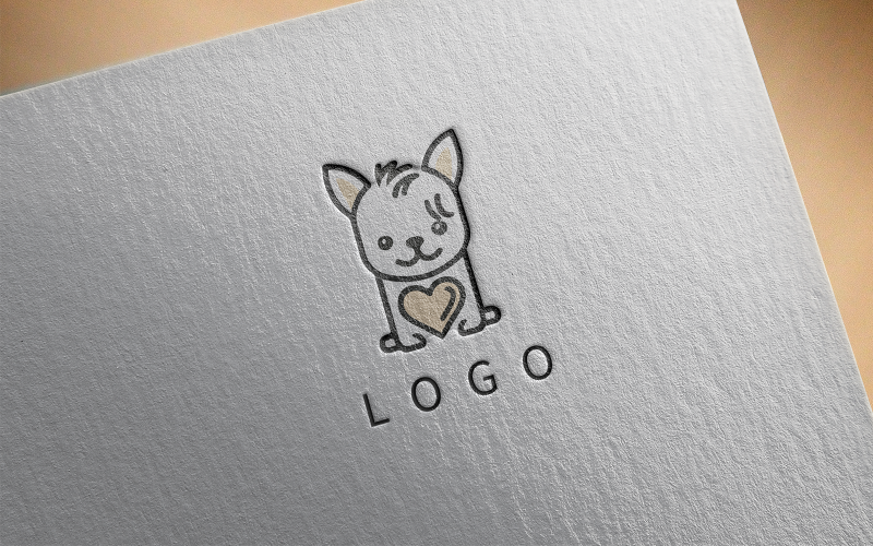 Elegante logo del cane 28-0373-23
