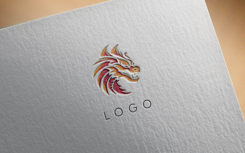 Elegante logo del drago 2-0392-23