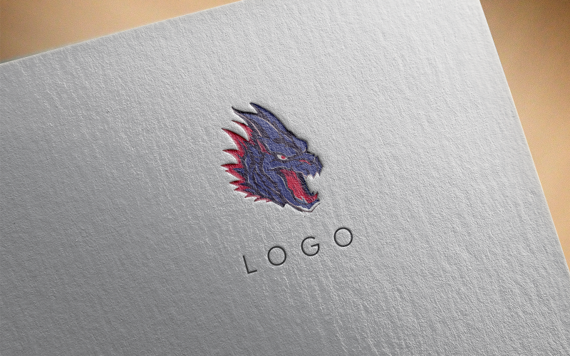 Elegante logo del drago 4-0394-23