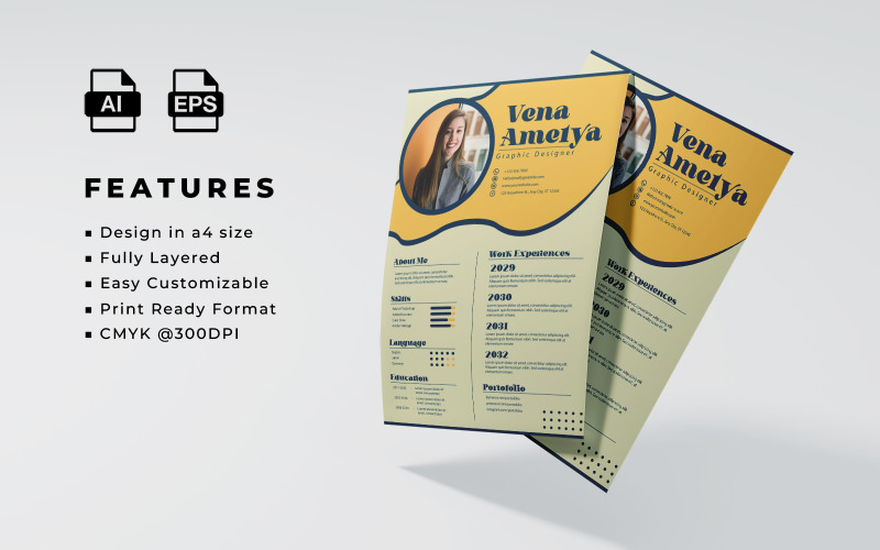Curriculum e modello di CV 113 #422154 - TemplateMonster