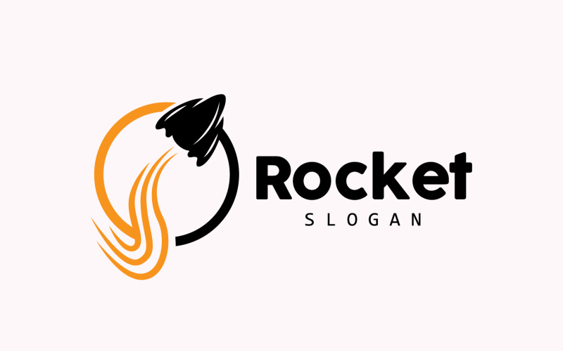 illustrazione del design del logo del razzo spaziale V8 moderno