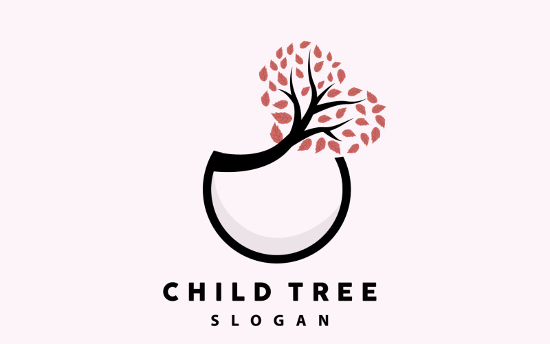 Illustrazione del parco giochi per il design della vita del logo dell'alberoV14