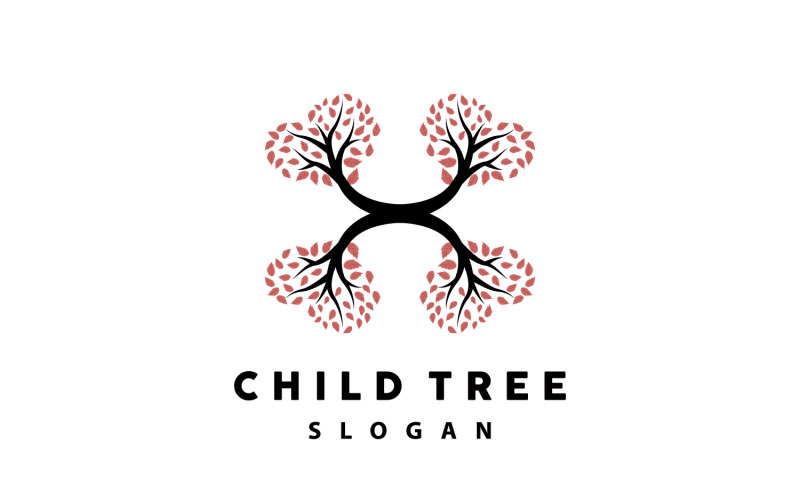 Illustrazione del parco giochi per il design della vita del logo dell'alberoV15
