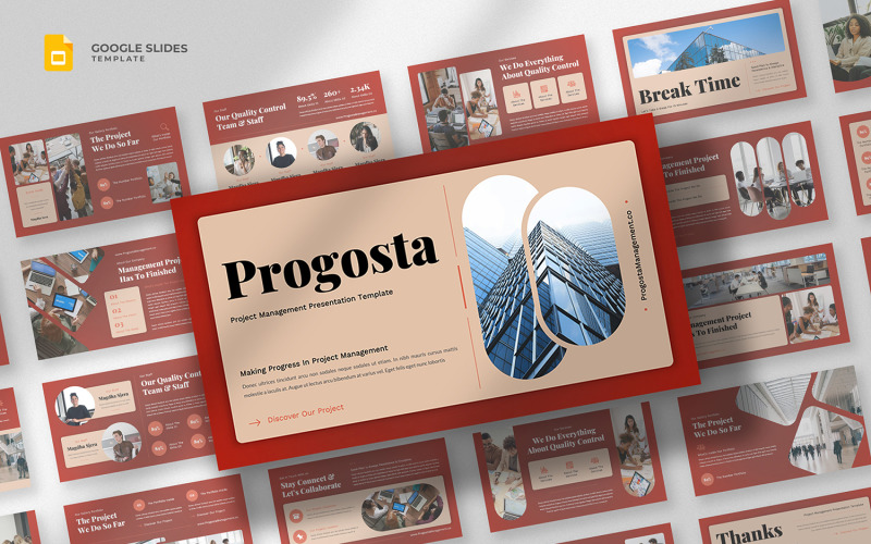 Progosta - Projectbeheer Google Presentaties-sjabloon