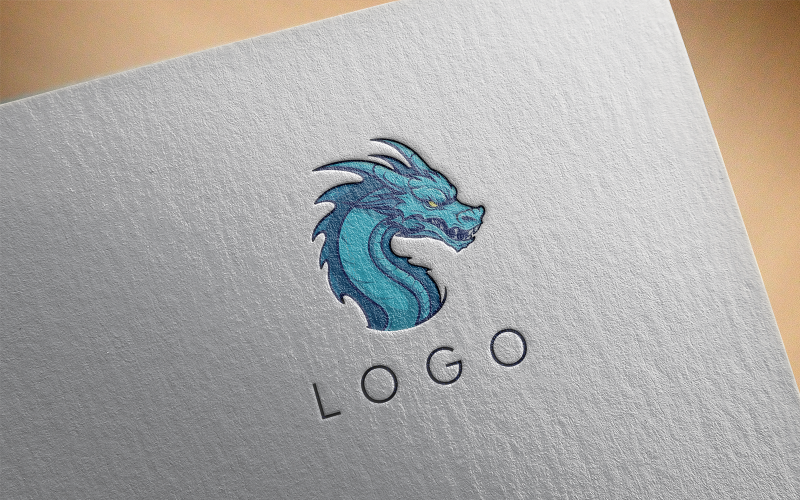 Elegante logo del drago 15-0405-23