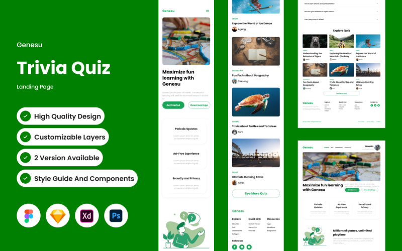 Genesu - Trivia-Quiz-Startseite V2