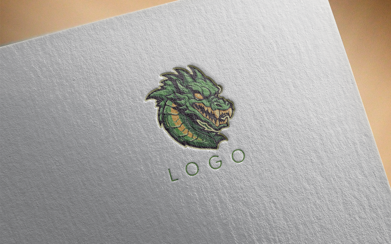 Logotipo elegante del dragón 13-0403-23
