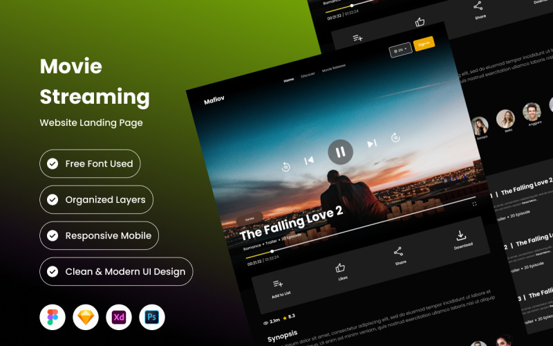 Mafiov – Movie Streaming nyitóoldal V2