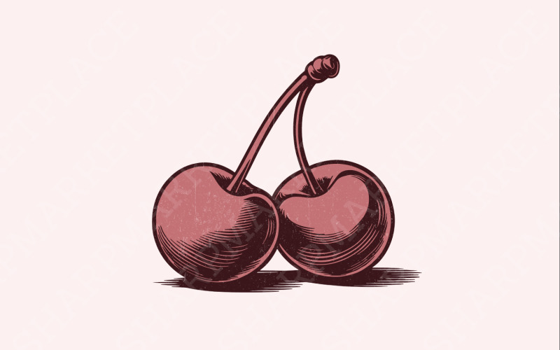 Retro 80-as évek stílusú Cherry PNG, Divatos Coquette Esztétikus Dizájn, Puha Girl Bow Digital Download, Ing