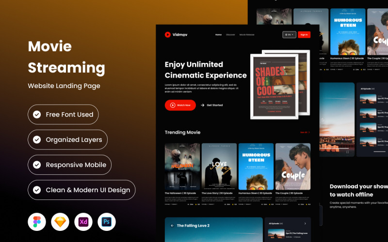 Vidmov - Landingspagina voor filmstreaming V2