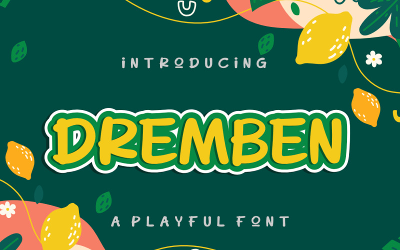 Dremben a Playful Font template