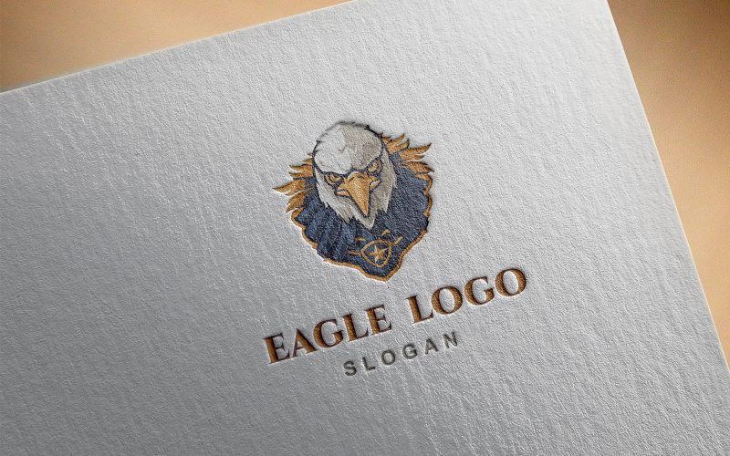 Елегантний орел логотип-060-23