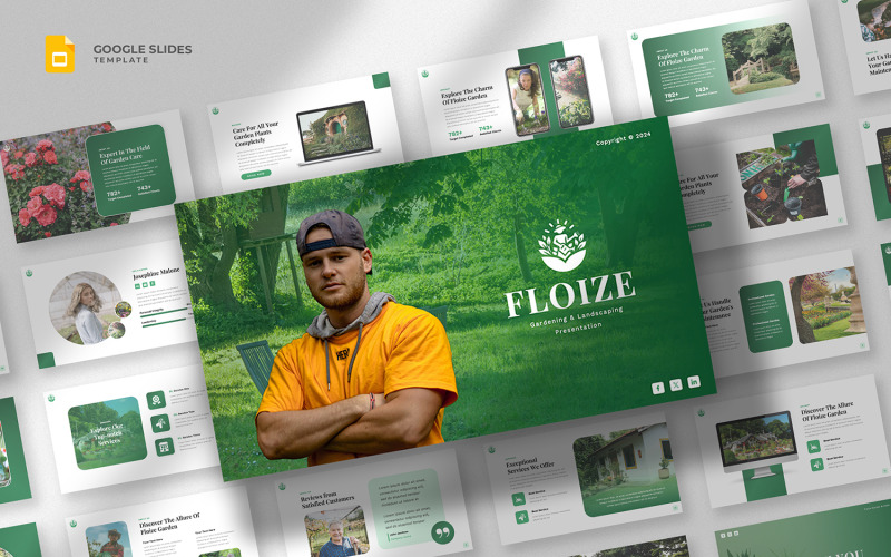 Floize – Google Slides-Vorlage für Landschafts- und Gartenbau