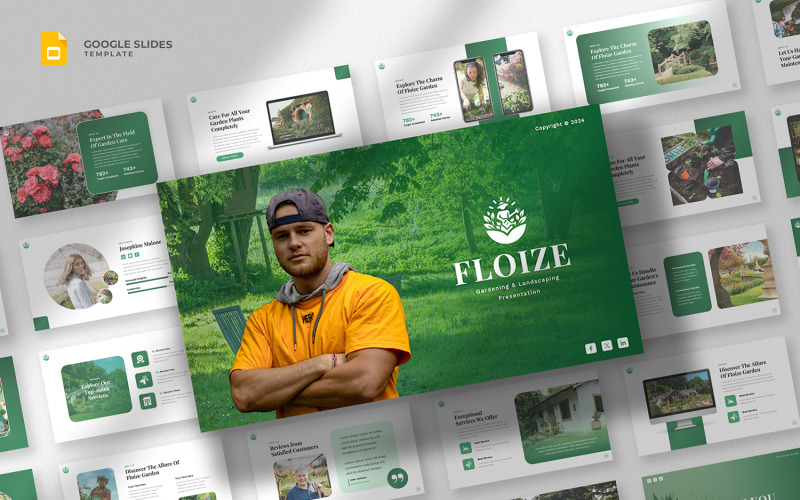 Floize - Modèle Google Slides pour l'aménagement paysager et le jardinage